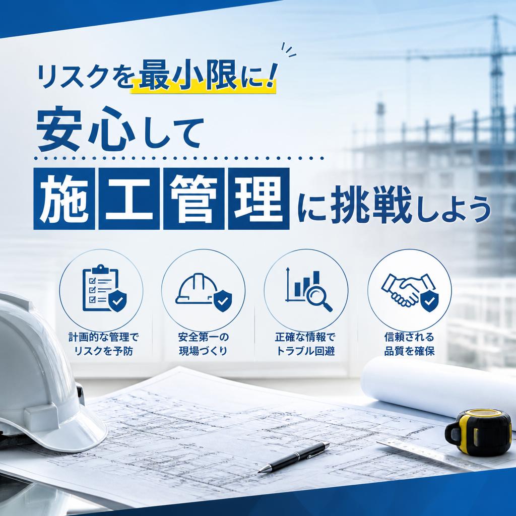 リスクを最小限に！安心して施工管理に挑戦しよう